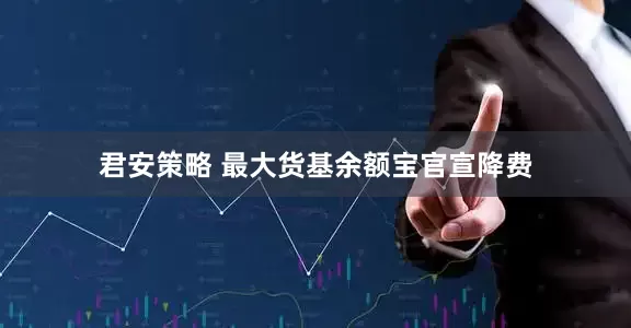 君安策略 最大货基余额宝官宣降费